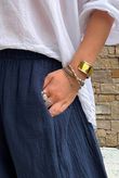 Annie Cushion Cotton Barrel Culotte Pant Navy
